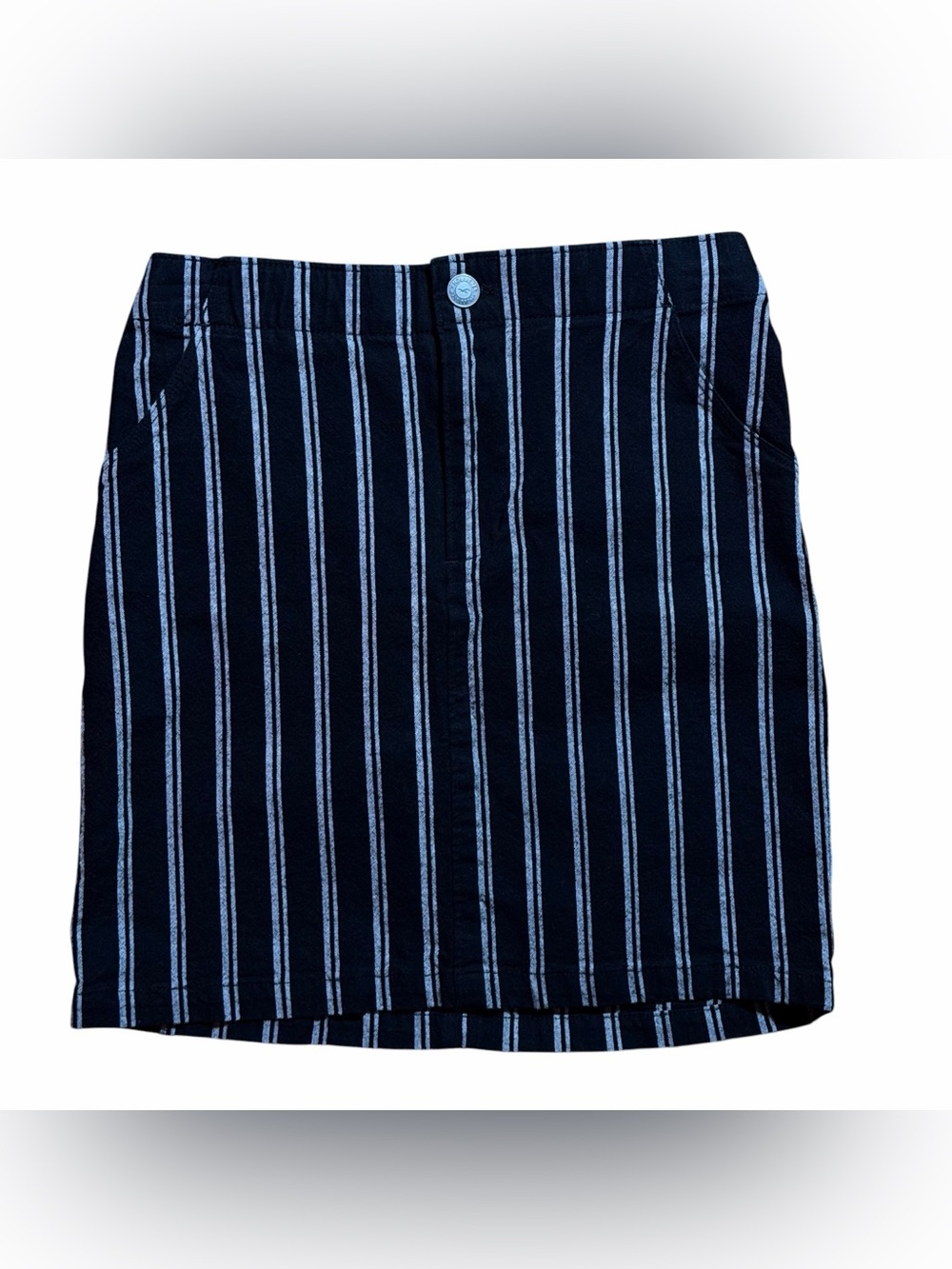 Hollister Black White Stripe Mini Skirt